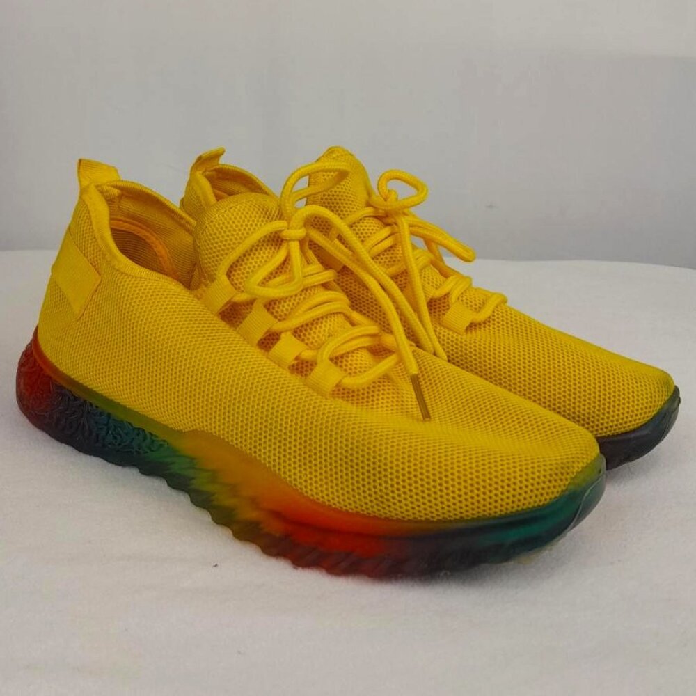 Wanted Affinity Yellow Rainbow Sole Sneakers Size 7 1/2